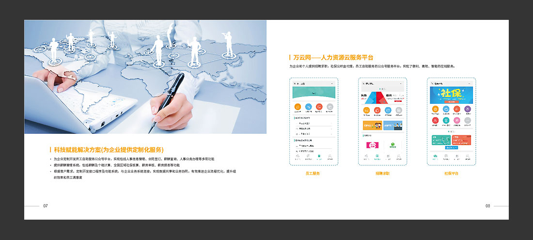 北京萬古人力資源公司宣傳冊，精裝畫冊設計-6
